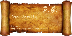 Popu Gemella névjegykártya